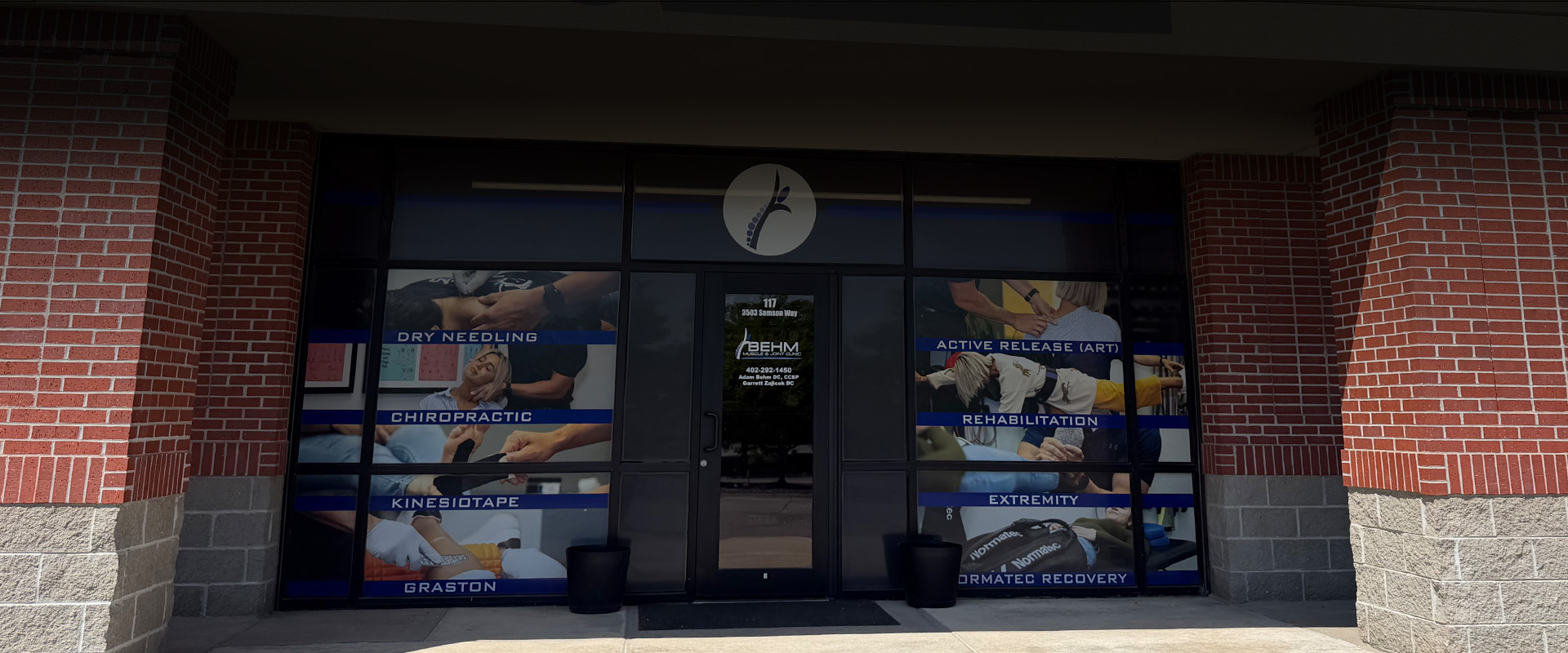 Exterior of Behm Muscle & Joint Clinic in Bellevue, NE