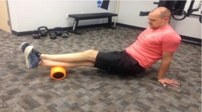 foam rolling calf