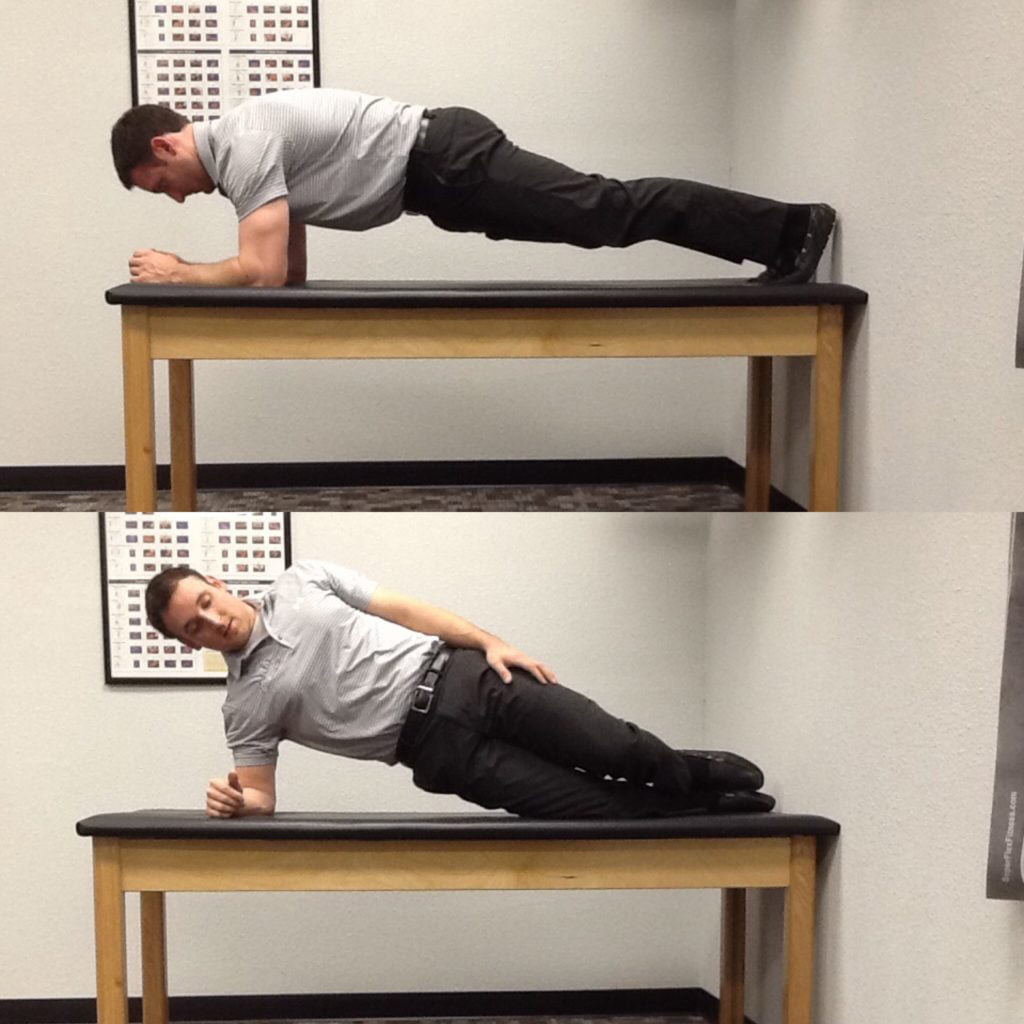 front and side plank