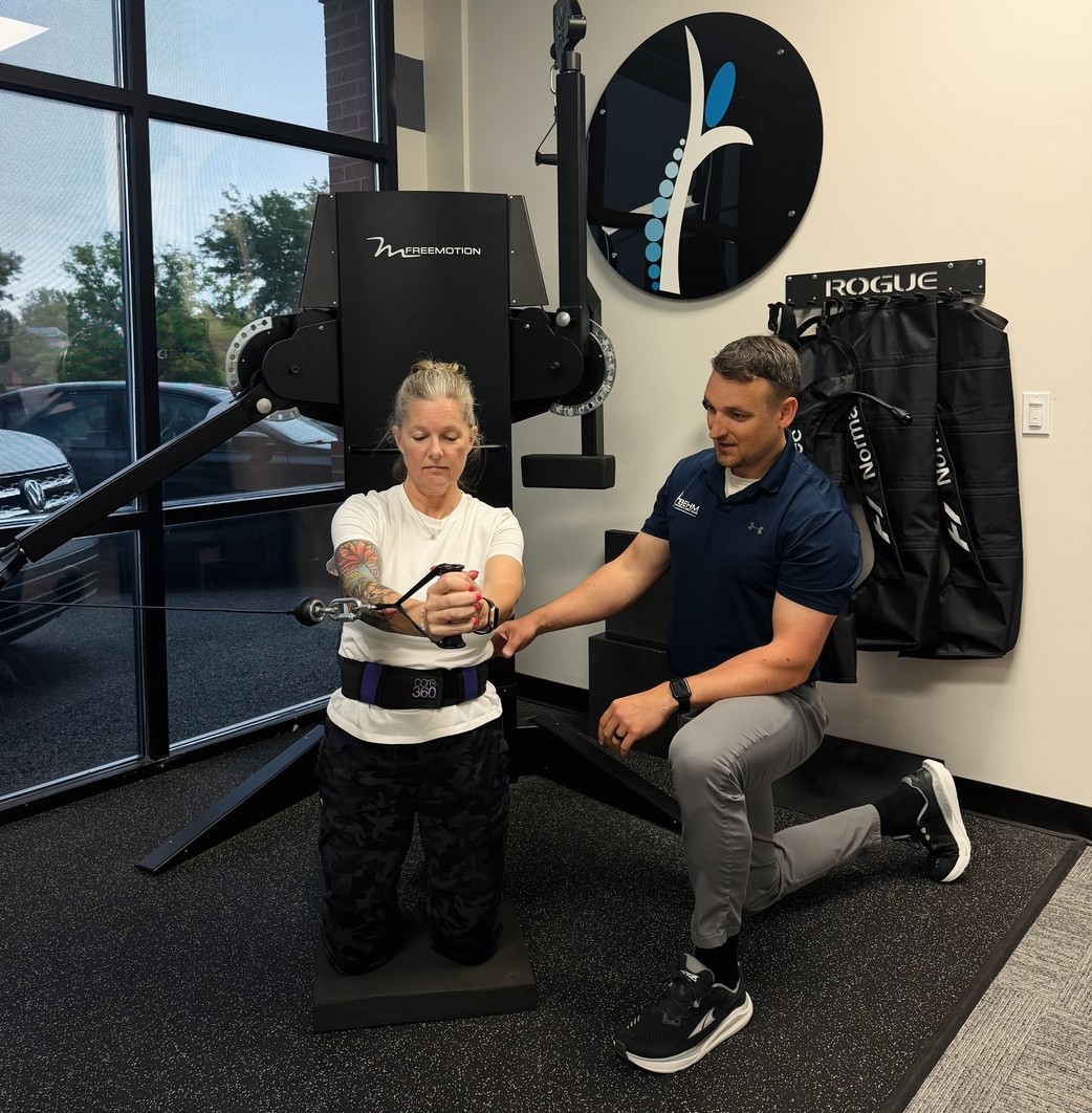 Rehabilitation helps restore strength, mobility, stability, and movement needed to return to activity. Sports injury rehabilitation exercise with chiropractor in Bellevue NE