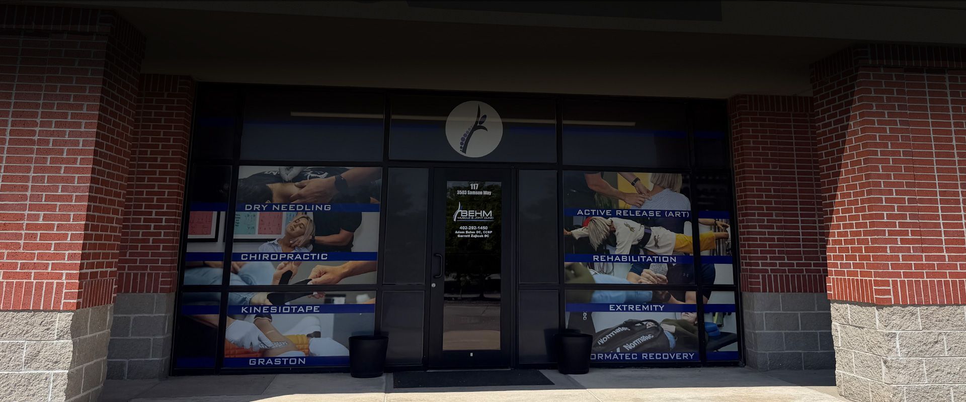 Exterior of Behm Muscle & Joint Clinic in Bellevue, NE