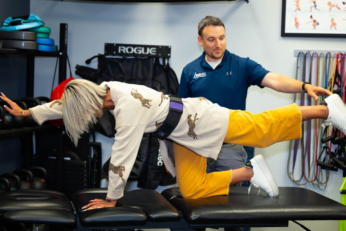 patient undergoing physical rehabilitation at Chiropractic Clinic in Bellevue, NE