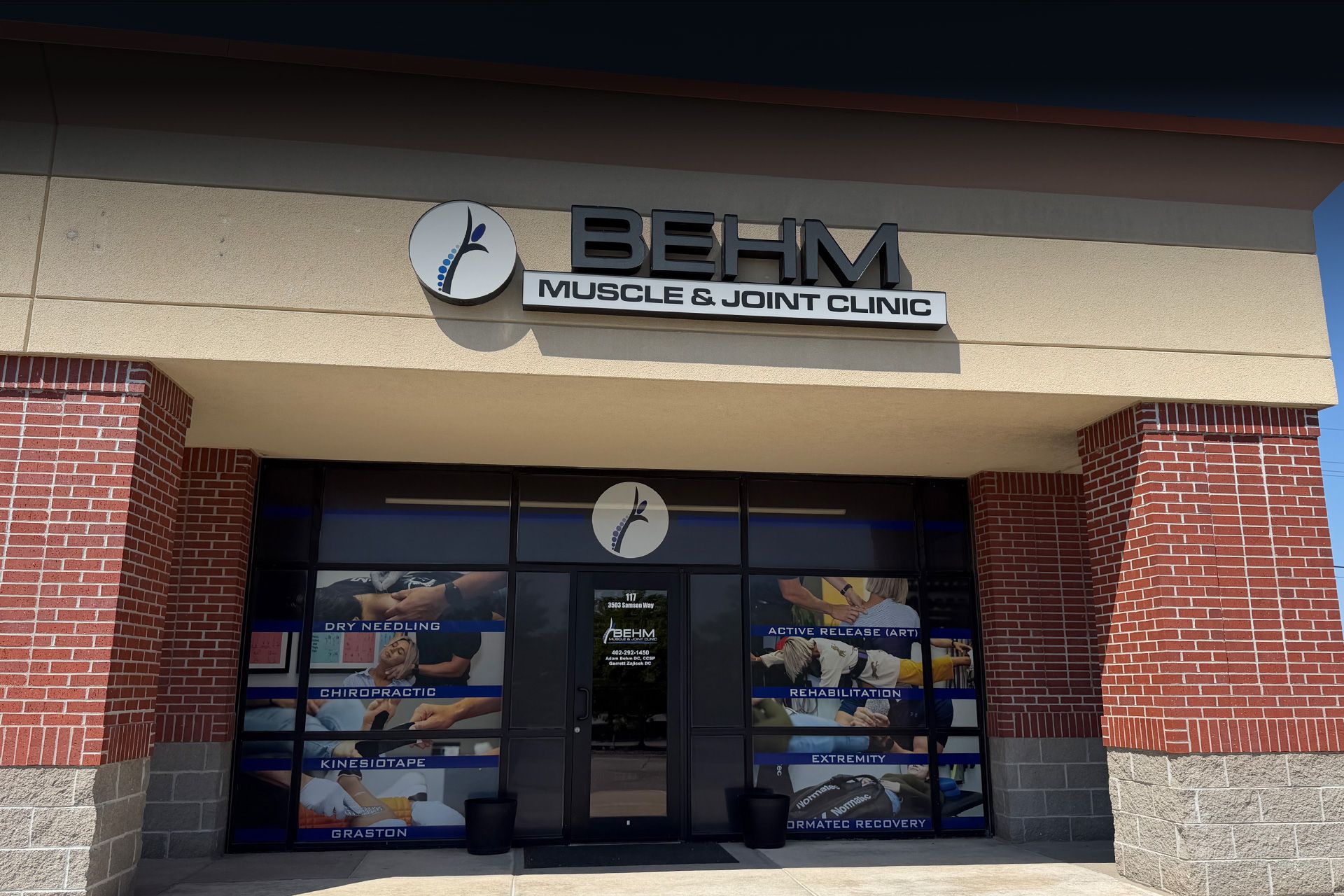 exterior of Behm Muscle & Joint Clinic in Bellevue, NE
